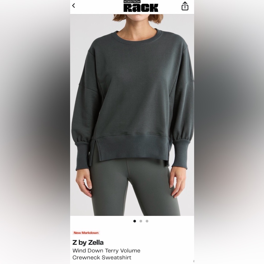 Nordstrom Z by Zella Charcoal Sweatshirt